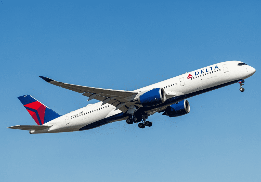 Delta Airlines Airplane Taking Off from Hartsfield-Jackson Atlanta International Airport